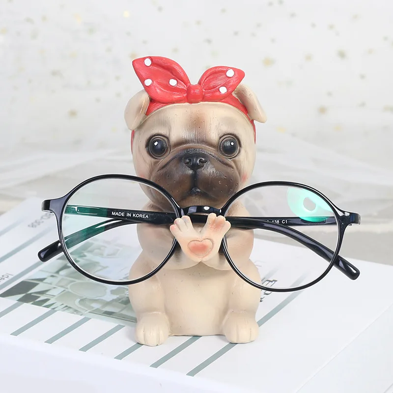 

MGT-Cute Animal Glasses Frame, Tree Fat Decoration, Crafts, Multifunctional, Office, Desktop Decoration, Eye Bracket