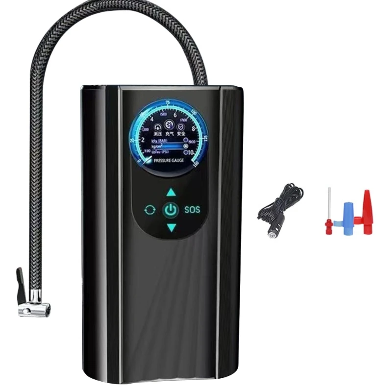 Tire Inflator Portable Air Compressor Car Tire Pump Automatic ShutOff Electric Car Air Pump for Motorbike Bike N84F