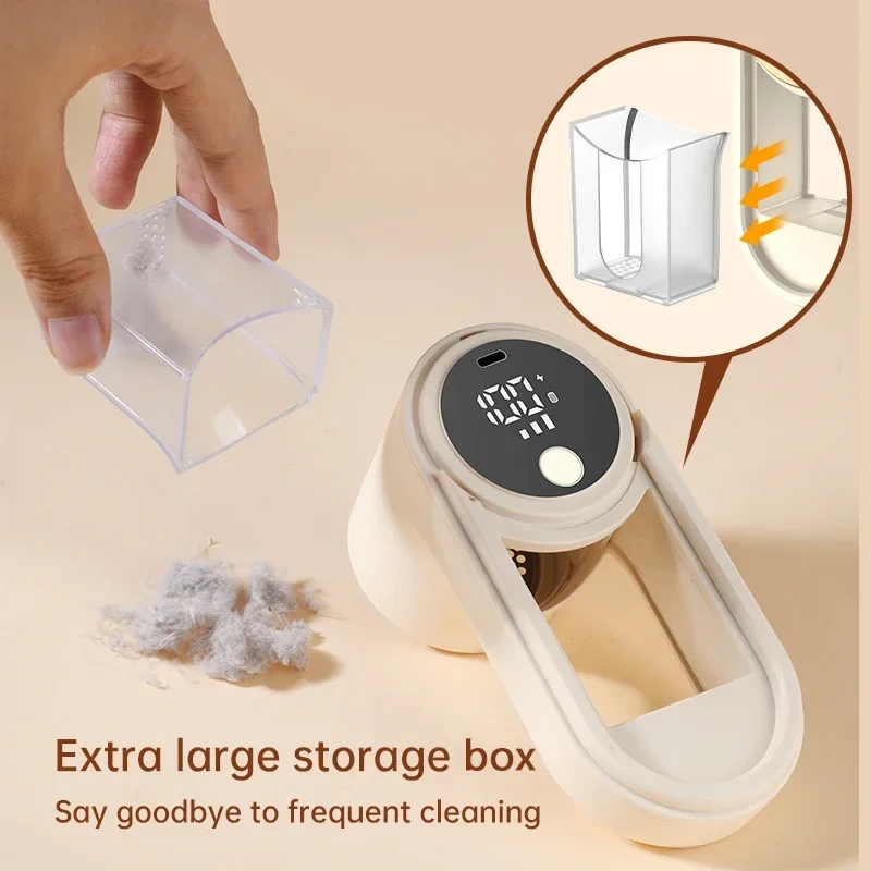 Lint Remover for Clothing Portable Electric Fuzz Pellet Remover LED Display Rechargeable for Clothes Fabric Shaver Fluff Remover