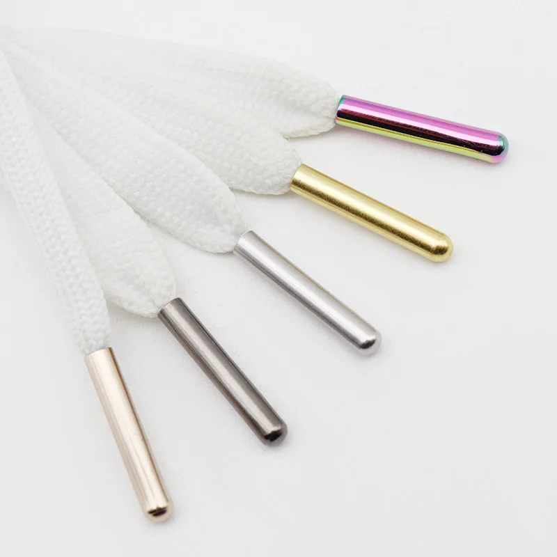 Coolstring Shoe Accessory 100Pcs/lot Wholesale 22*3.8MM Classcial Tape Laser Metal Aglets Shoelace Tips Private Logo Customized