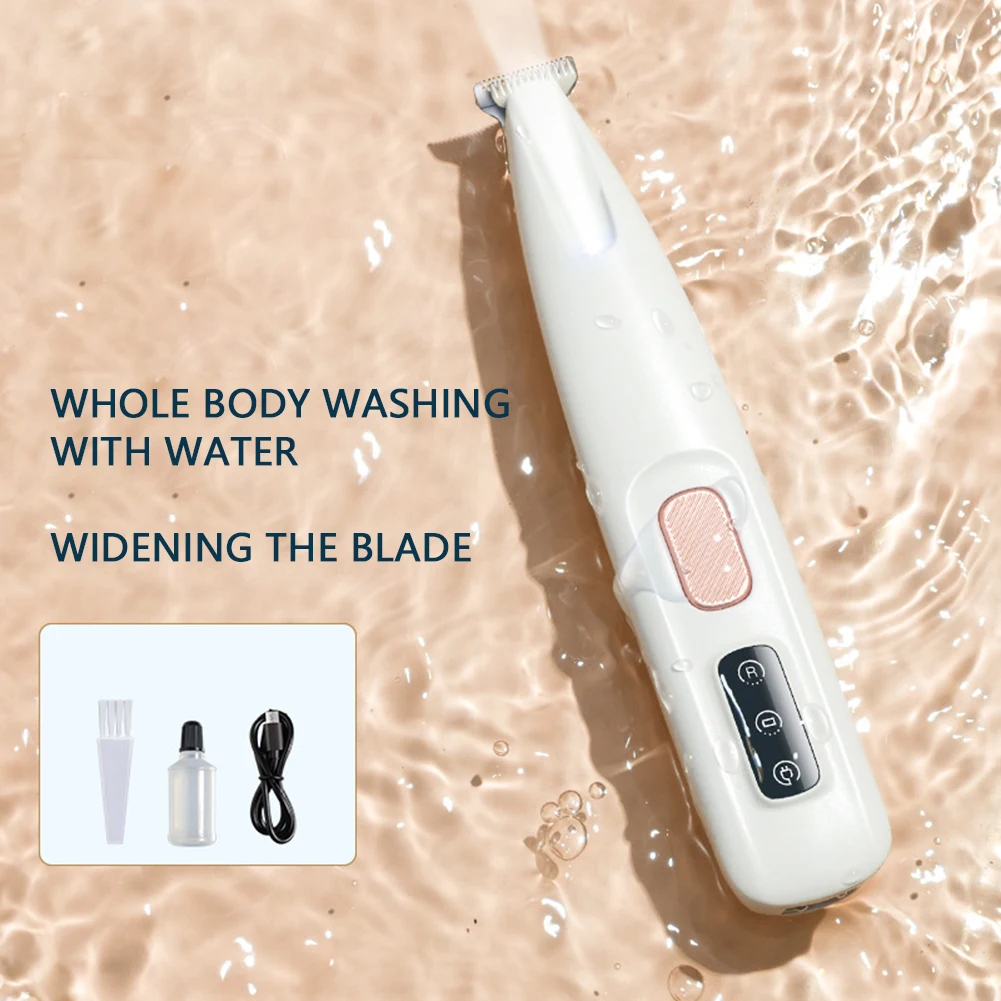 Pets Dog Paw Trimmer with LED Light Fully Waterproof Pet Hair Trimmer with Smart Display Cat Dog Grooming Clippers Pet Supplies