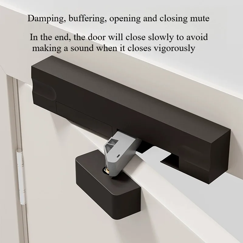 Hydraulic Door Closer Lightly Strengthened Damper ers Closed Door Flat Externally Open Invisible Household Fittings