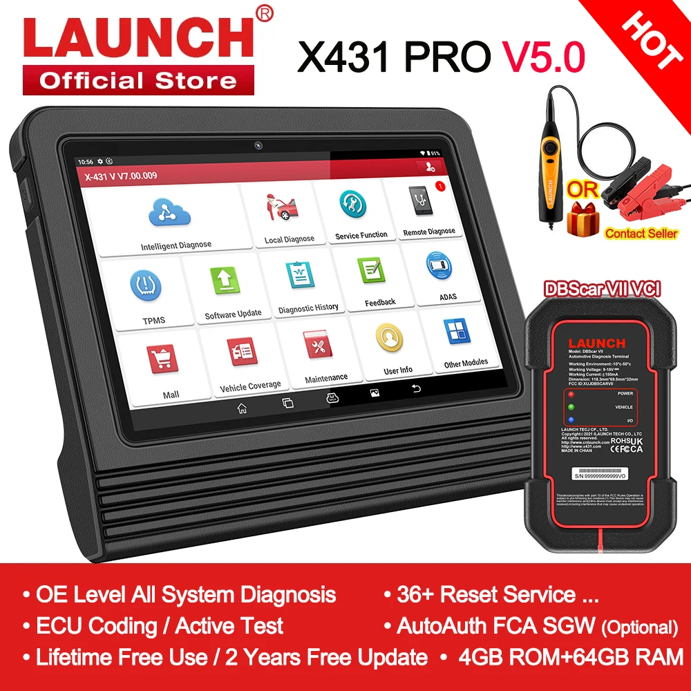 LAUNCH X431 PRO V5.0 車両診断機 8インチ 自動車 OBD2