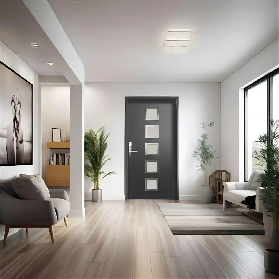Security Door for Home Decoration Villa Exterior Door Modern Design Aluminum Entrance Front Doors for House