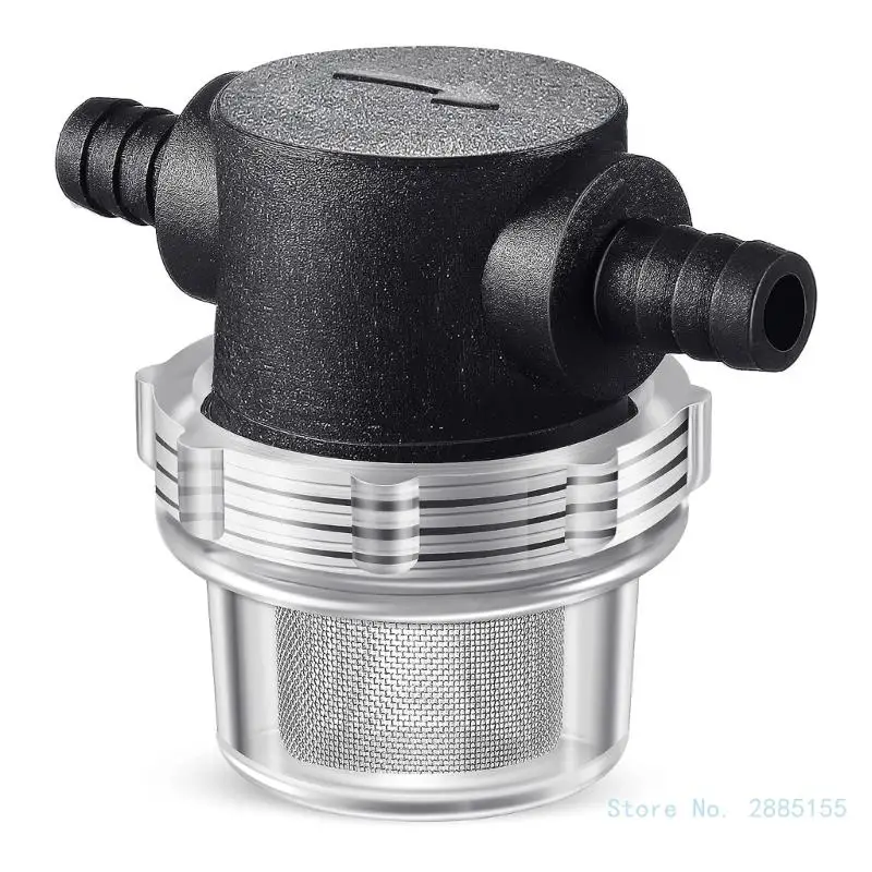 

Water Pump Strainer, 1/2Inch Hose Barb In-Line Strainer Twist-On Sprayer Filter for Water Pump RVs Campers Boats