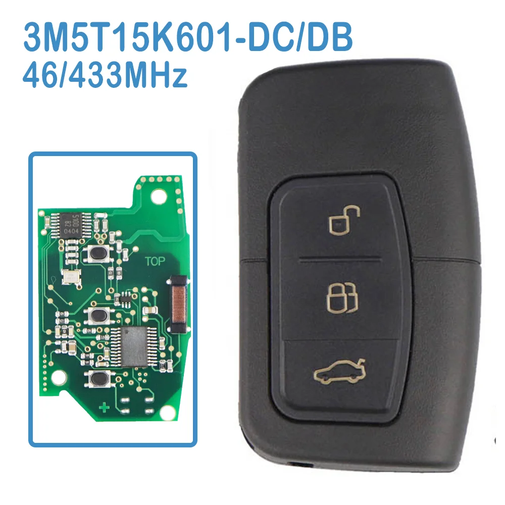 

3M5T-15K601-DC/DB Smart Remote 433MHz ID46 Chip 1698112 Replace Car Key For Ford Kuga C-Max Focus Mondeo 2006-2011