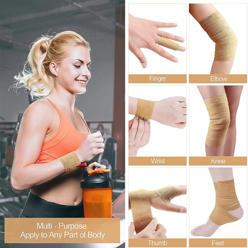 Sports Bandage Elastic Elastoplast Self Adhesive Tape Protect Wrist Palm Finger Arm Shoulder Knee Ankle Pets Leg Tattoo Safety 2