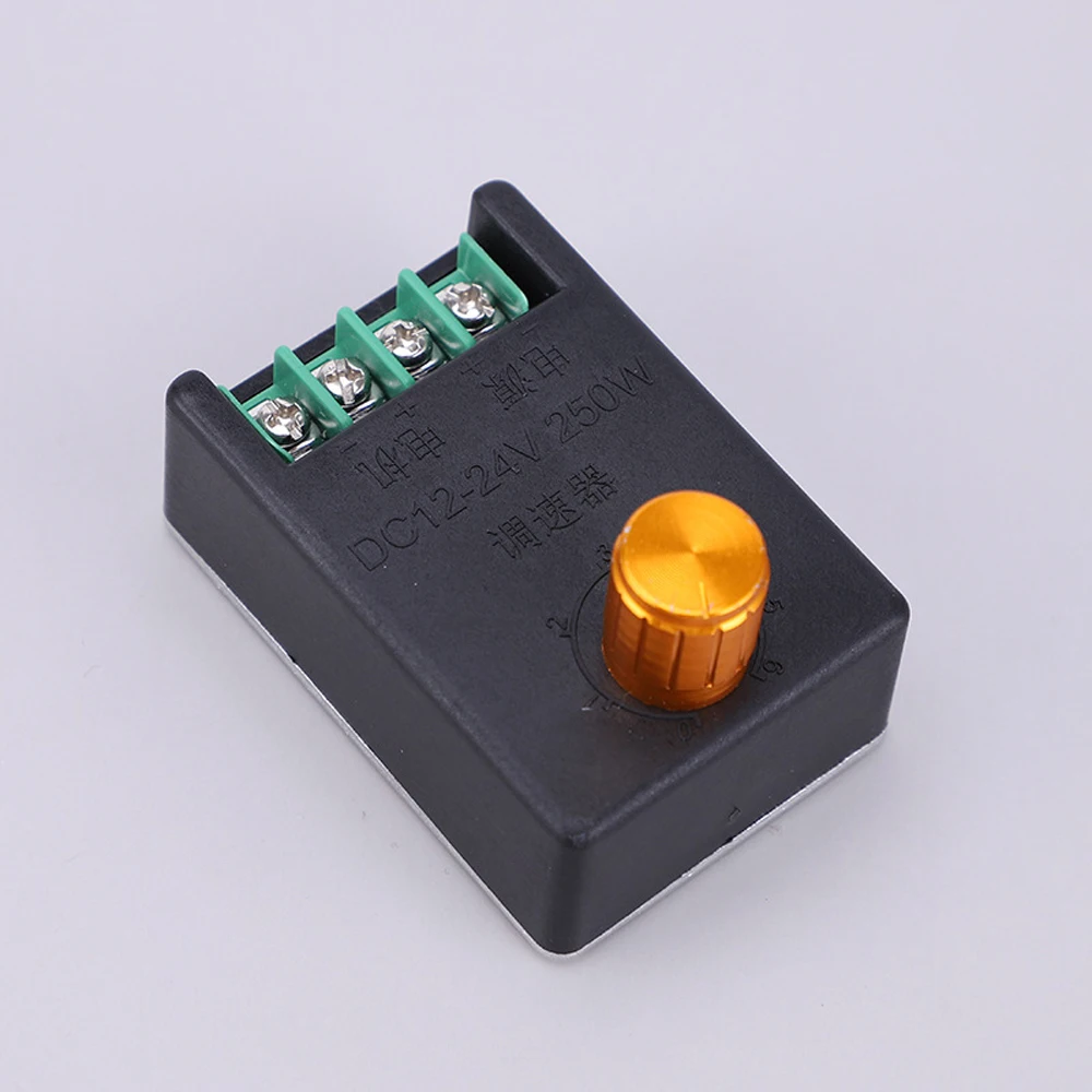 

DC12-24V Motor Speed Governor 250W Motor Speed Regulation Stepless Motor Speed Controller with Install Hole for Puffing Machine