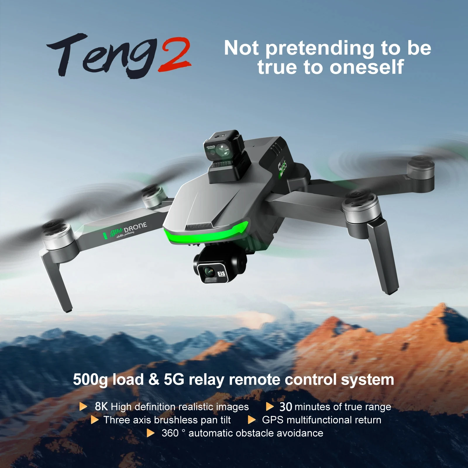 Description Picture 2 of itemNew S155 Pro Gps Drone 4k Hd Camera Aerial Photography Fpv 8K 3-axis Anti-shake Gimbal Brushless Motor Obstacle Avoidance