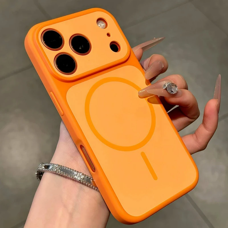 Magnetic Matte Phone Case For Iphone Two-colour Bumper Cover_voghion.com