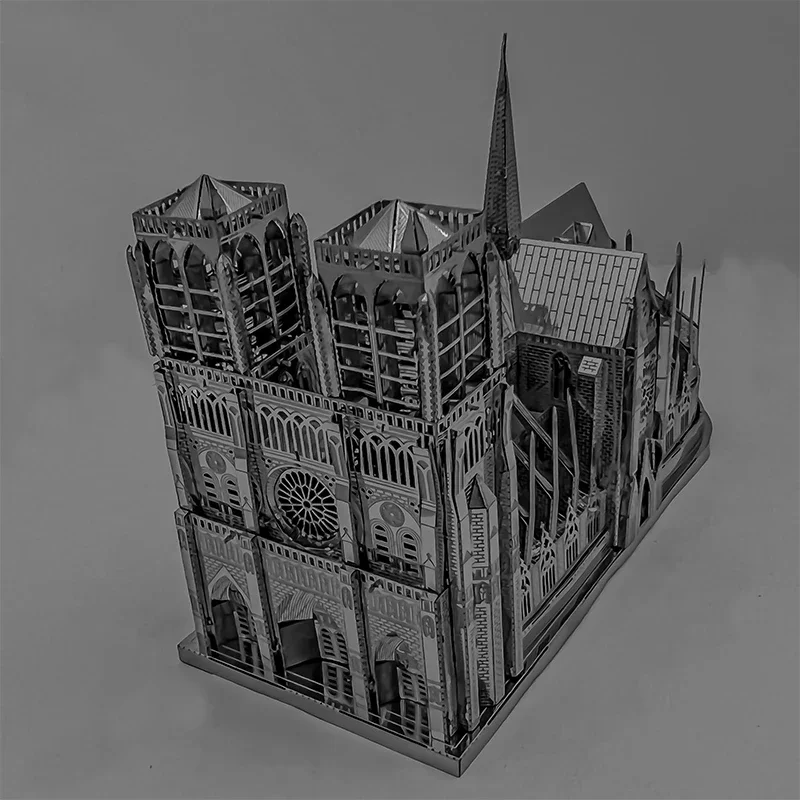 Notre Dame de Paris 3D Metal Puzzle Building Blocks Kits DIY Mecha for Teens Men Hobbies Toys Great Gifts# 2