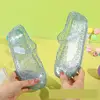 3-8y Girls Sandals Summer Children Crystal Shoes Kids PVC Soft Soled Shoe Toddler Transparent Non-Slip Princess Jelly Sandalias 4