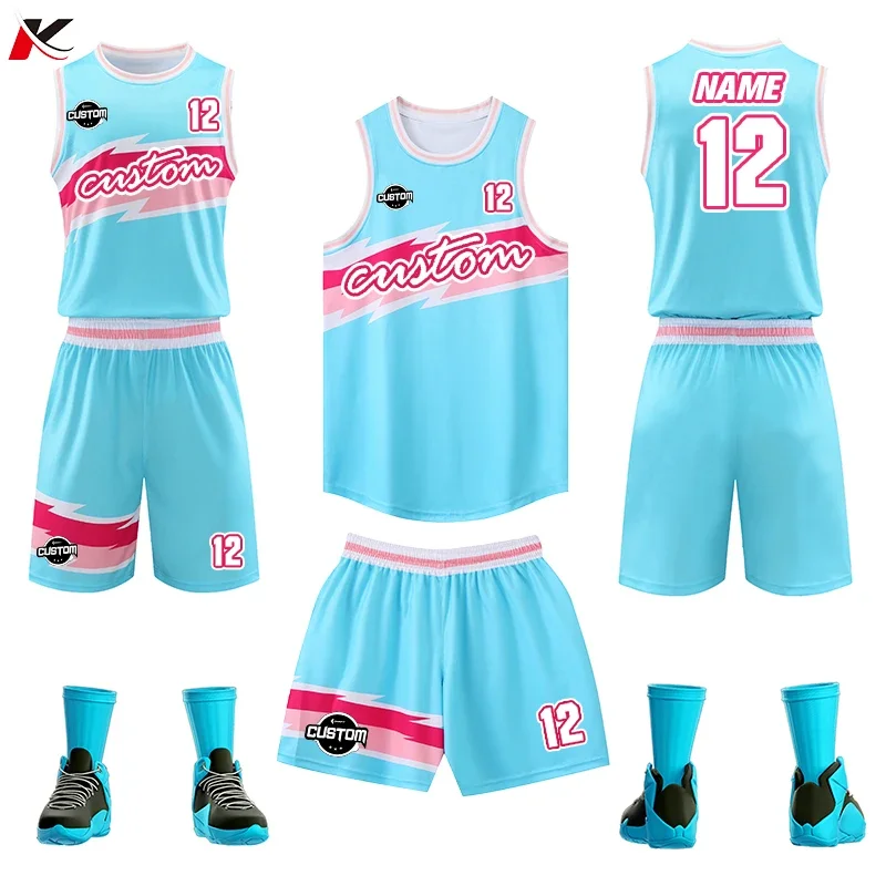 Adults Basketball Uniform Basketball Jersey Design Breathable Wear YW-JS4