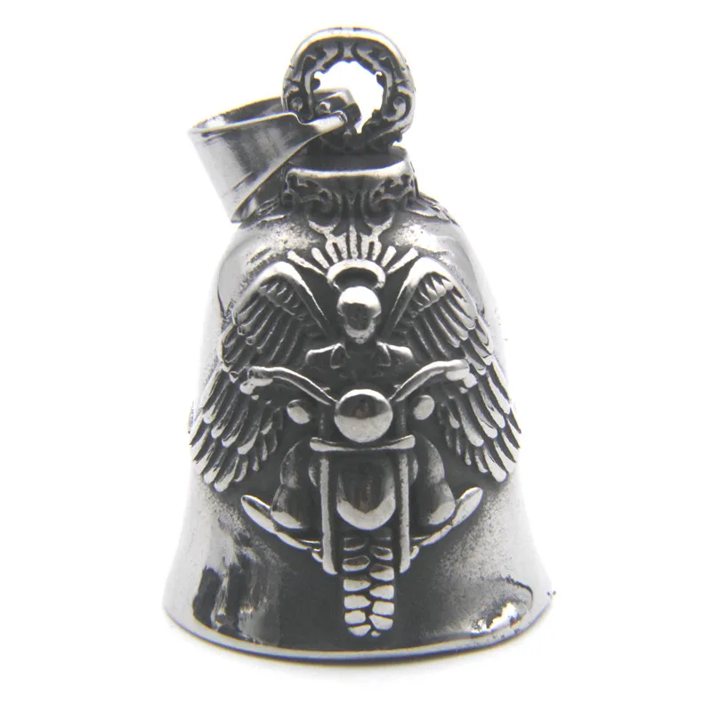 Motorcycles Bell Pendant 316L Stainless Steel Motor Biker Style Men Women Cool Necklace 3