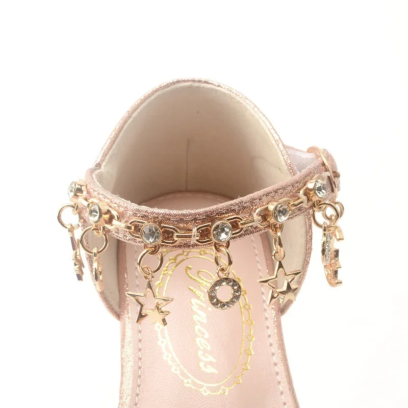 Girls Leather Shoes for Children Wedding Dress Princess School Shoes Kids Summer Student Sandals Fashion glitter shoes