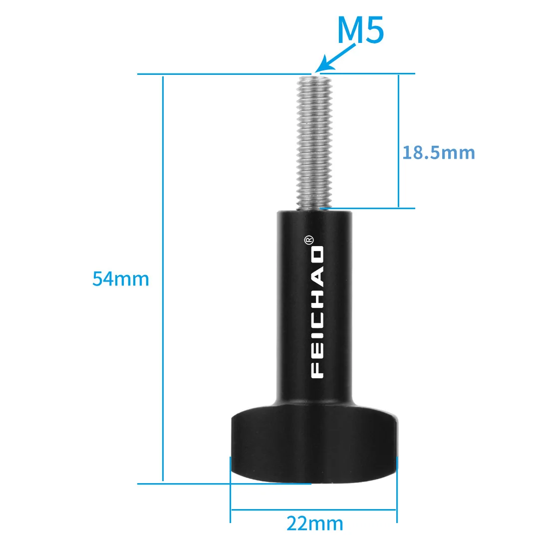 Adjustable M5 Stainless Steel & Aluminium Thumb Screw with Clamping Knob Handle