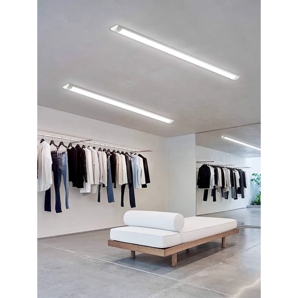 LED şerit tavan ışık süper parlak enerji tasarrufu floresan lamba ofis LED  koridor tavan ışık cilalar çocuk odası lamba - AliExpress