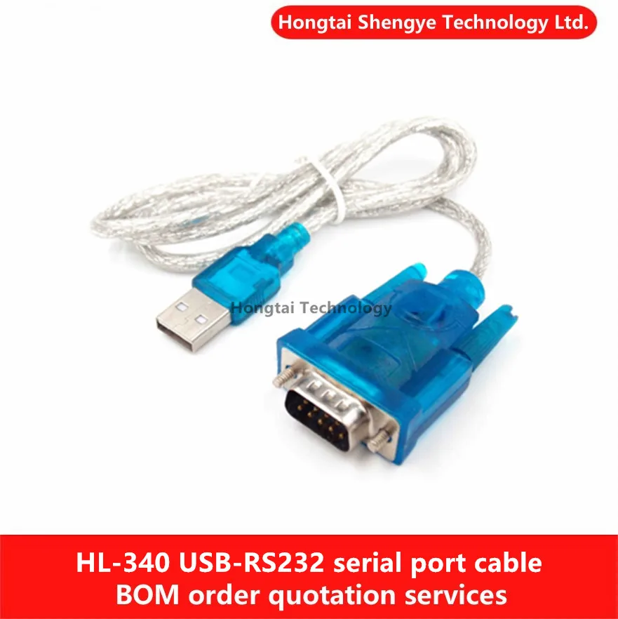 HL-340 USB to RS232 변환 케이블, 직렬 포트 COM 9 핀 수 지지대, Windows 7-64 용 