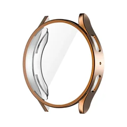 Premium TPU Protective Case with Soft Screen Protector and All-Around Bumper Cover for Galaxy Watch 7 40mm (Rose Gold)