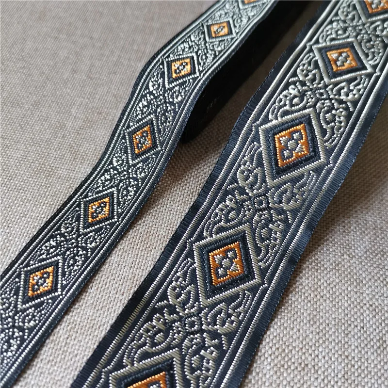 20mm-33mm 7meters Jacquard Ribbon Ethnic Lace Trim Embroidered Woven Webbing Tape For Sewing Crafting Decorative lace ribbon lace sewing supplies lace sewing accessories lace accessories lace decoration lace garment accessories