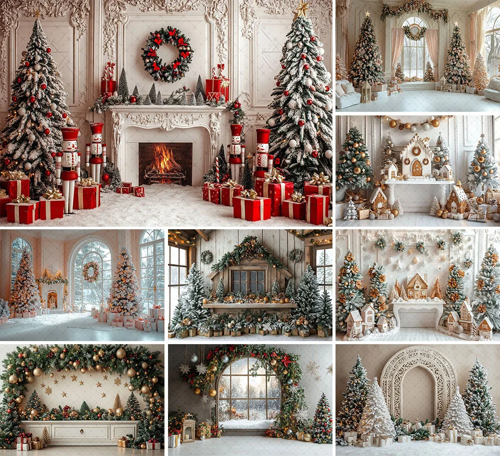 Mehofond Photography Background Christmas White Indoor Windows Gifts ...