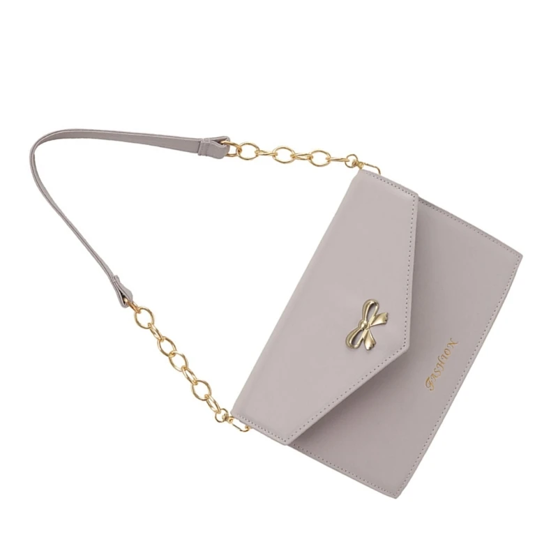 Womens Envelope Handbag PU Leather Bow Crossbody Bag JK Uniform Shoulder Bag E74B