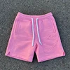 Y2K Harajuku Solid Shorts Man Letter Embossed Pink Sweatpants Hip Hop Retro Casual Stylish Comfortable Shorts Unisex Baggy Pants