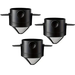 Portable Reusable Coffee Dripper - Collapsible Pour Over Filter (3pcs)