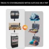 Luggage storage bag hanging packing cube, upgraded nylon fabric portable storage bag 16*10*21 inches, business travel essentials 4