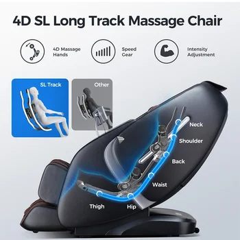 2 Year Warranty USA Local Delivery  4D Airbag Zero Gravity full body Massage Chair Home 3D Foot Roller Shiatsu Office Chair 2