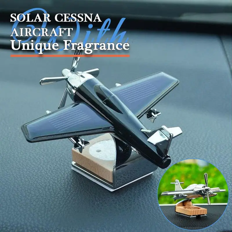 Solar Cessna Aircraft With Fragrance Car Air Fresheners Ornaments Solar