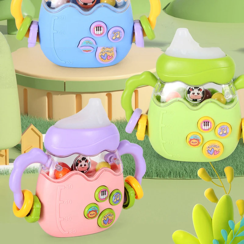 1PC-Baby-Bottle-Toy-Education-Early-Education-Music-Rattle-Can-Bite ...