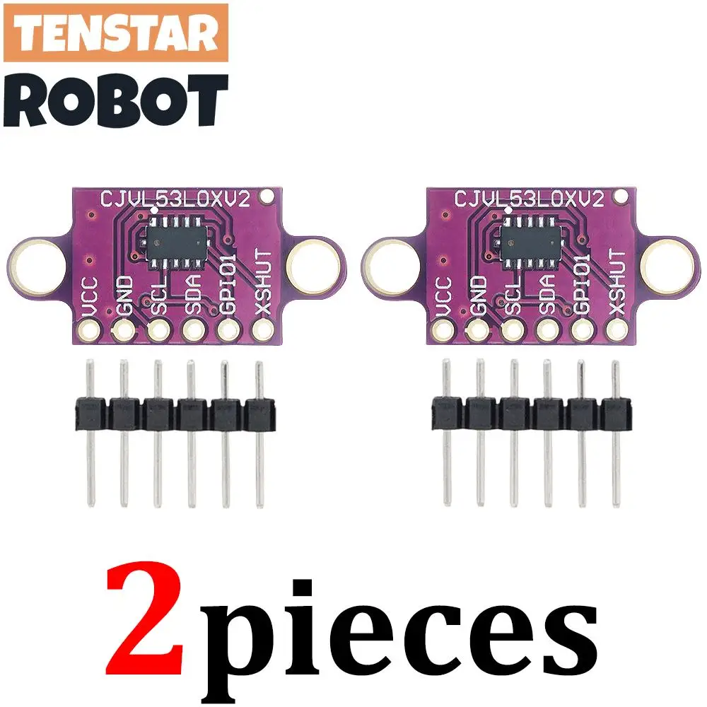 TENSTAR 2pcs/5pcs VL53L0X Time-of-Flight (ToF) Laser Ranging Sensor Breakout 940nm CJVL53L0XV2 Laser Distance Module IIC image 8