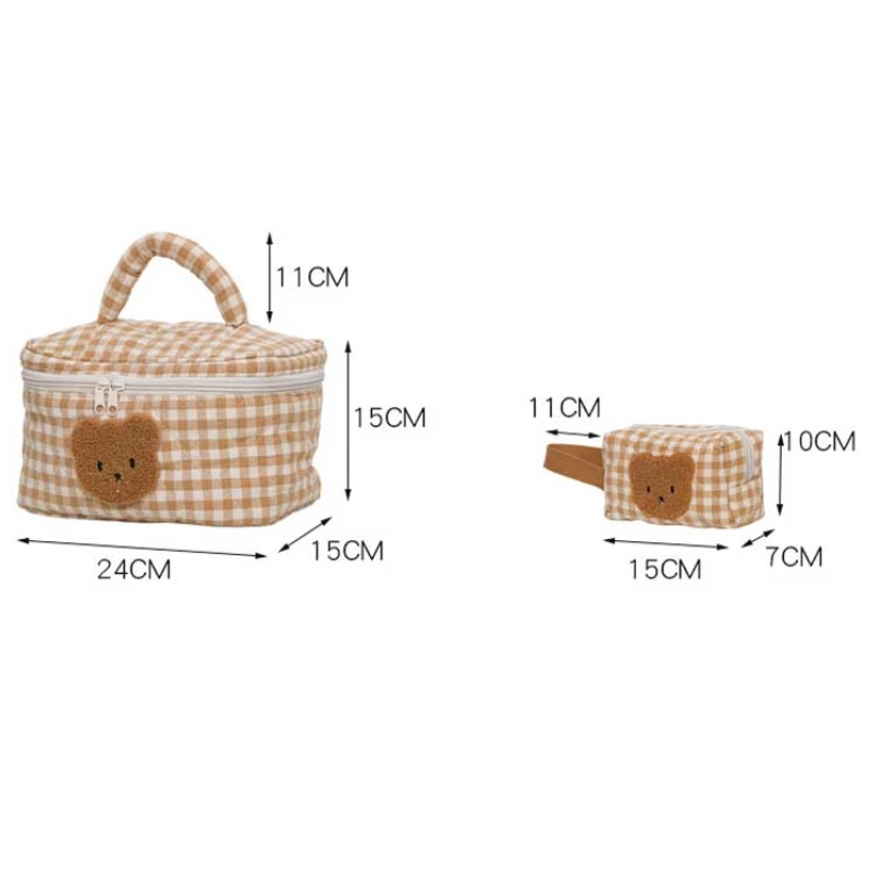 Cosmetic Makeup Bag Diaper Bag Nappy Storage Portable Stroller Bags Zipper Baby Organizer Toiletry Kits for Mom Mommy