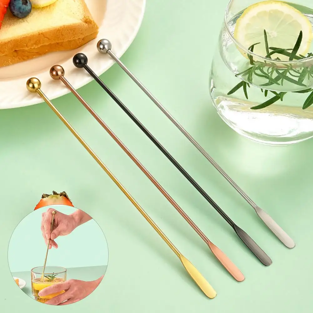 Stainless Steel Stirring Rod Mixing Stick Kitchen Gadget Comfortable
