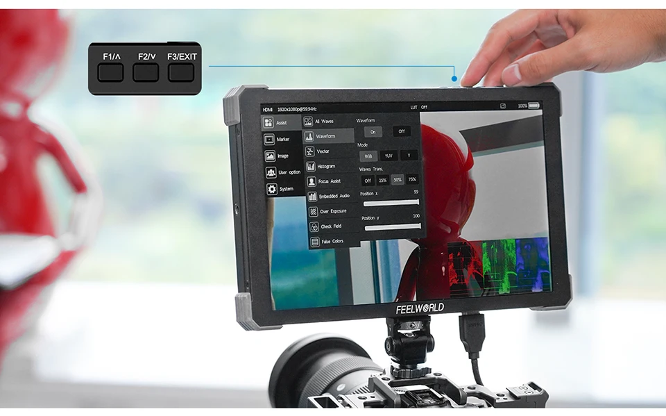 T10 10" Full HD Field Monitor 1920*1200 500Nit Brightness 1500:1 Contrast DSLR C