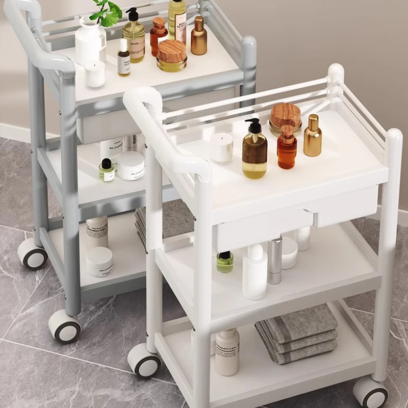 Manicure Rolling Salon Trolley Tool Parrucchiere Tattoo Cosmetic Salon Trolley Barber Wozek Muslimah Beauty Furniture Wkst