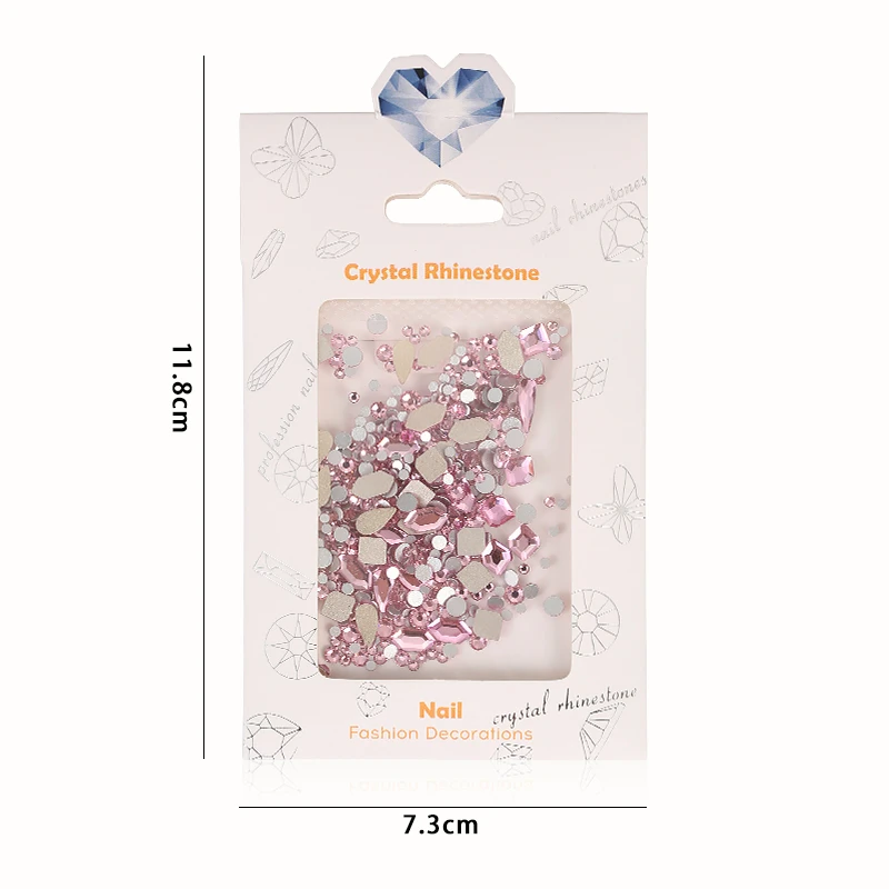 QIAO Bunte Shaped Strass Mix Größen Glitter Kristall Nagel Edelsteine Flatback Stein für Nail art Kristall Strass Dekorationen – Detail 6
