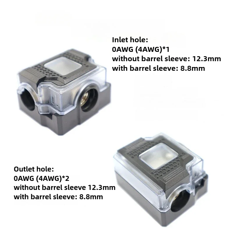 Car Junction Box Power Distribution Block Audio Power Fuse Holder Distribution 0 Gauge In To 4 Gauge Out Fuse Holder Power Distribution