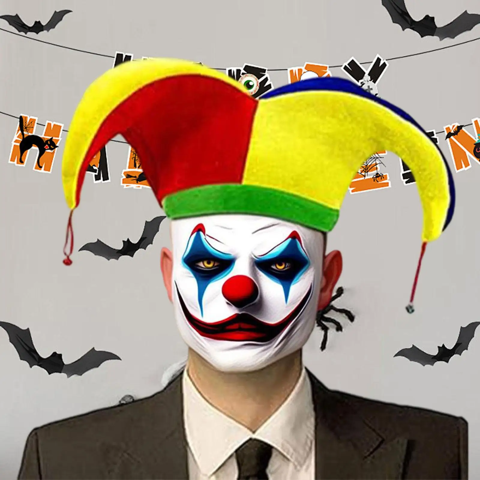 Clown Hat Multicolor Funny Women Men Mardi Gras Party Hat for Halloween Masquerade Fancy Dress Party Clown Costume Cosplay Clown Hat Multicolor Funny Women Men Mardi Gras Party Hat for Halloween Masquerade Fancy Dress Party Clown Costume Cosplay
