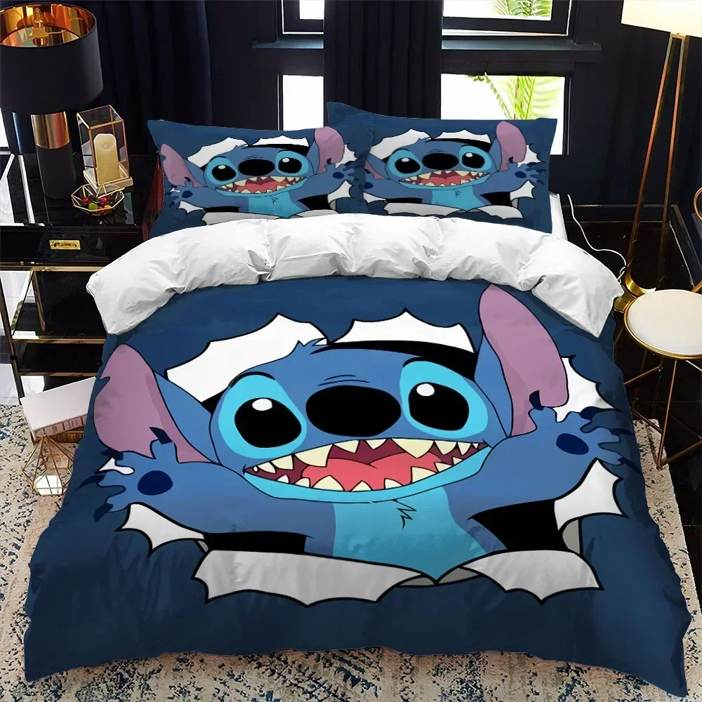 Disney Lilo & Stitch Animation 3D Home Textile Pillowcase Quilt Cover Bedding Boys Girls Anime kawaii Cartoon Bedspread Quilt Cover