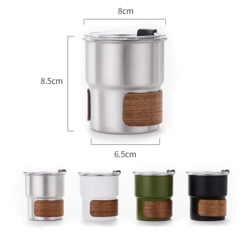300ml Stainless Steel Coffee Mug with Lid for Outdoor Camping coffee cup,coffee mug