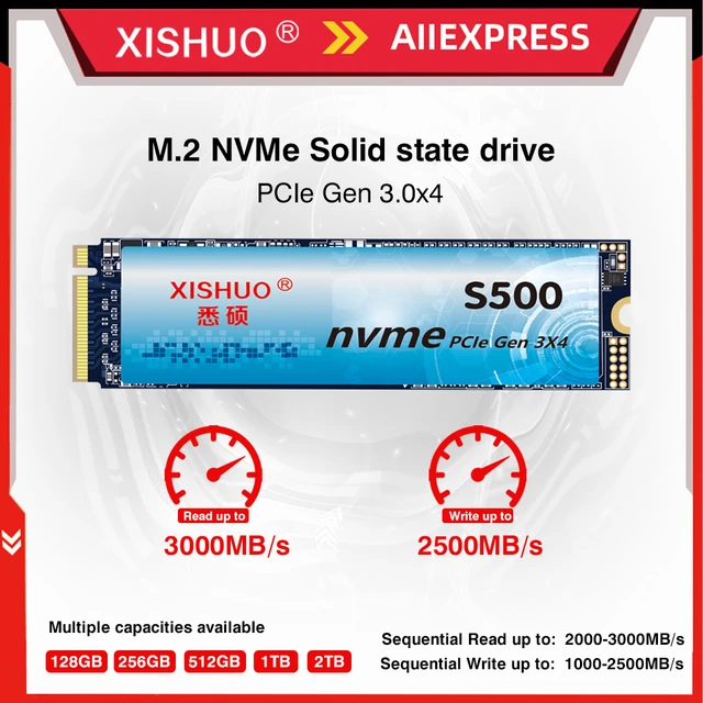 Xishuo-内蔵SSD,m.2,2280インチハードドライブ,3.0 nvme,128x4,256GB ...