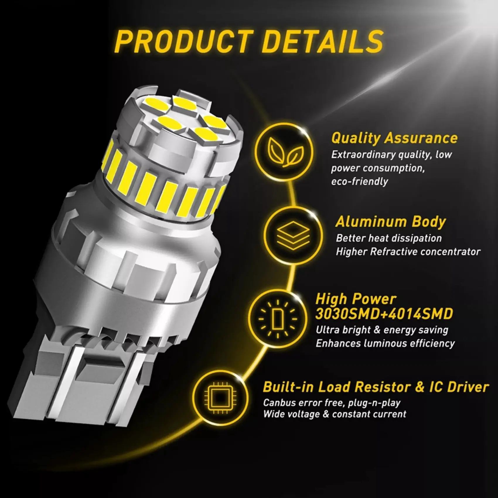 ڵ LED ĵ , 7443 LED  극ũ  õ, 6500K ſ   , T20 7440 W21W W21/5W