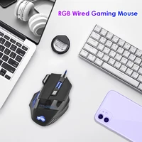 USB Wired Gaming Mouse 7 Button Backlit Ergonomic Mice 5500 DPI Backlight Adjustable Optical Mice for PC Gamer Computer Desktop 2