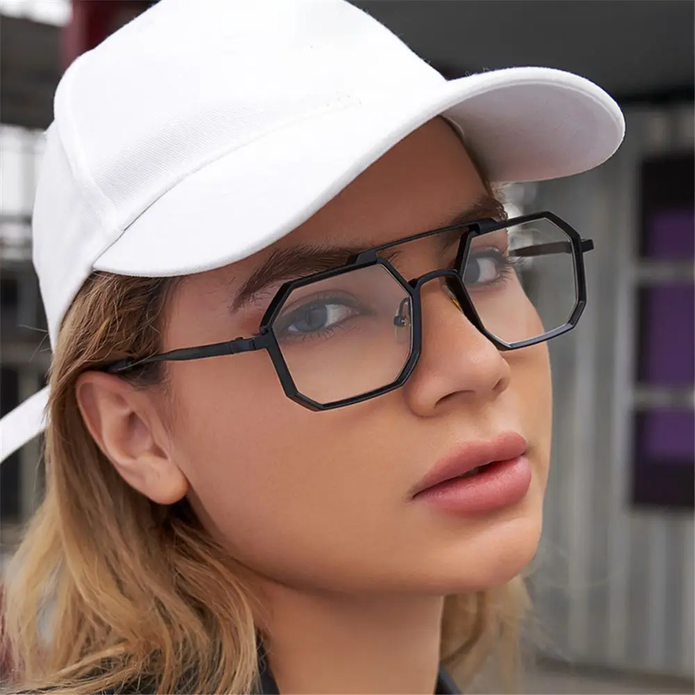 

Vintage UV400 Protection Small Polygon Sunglasses Shades Metal Frame Sun Glasses