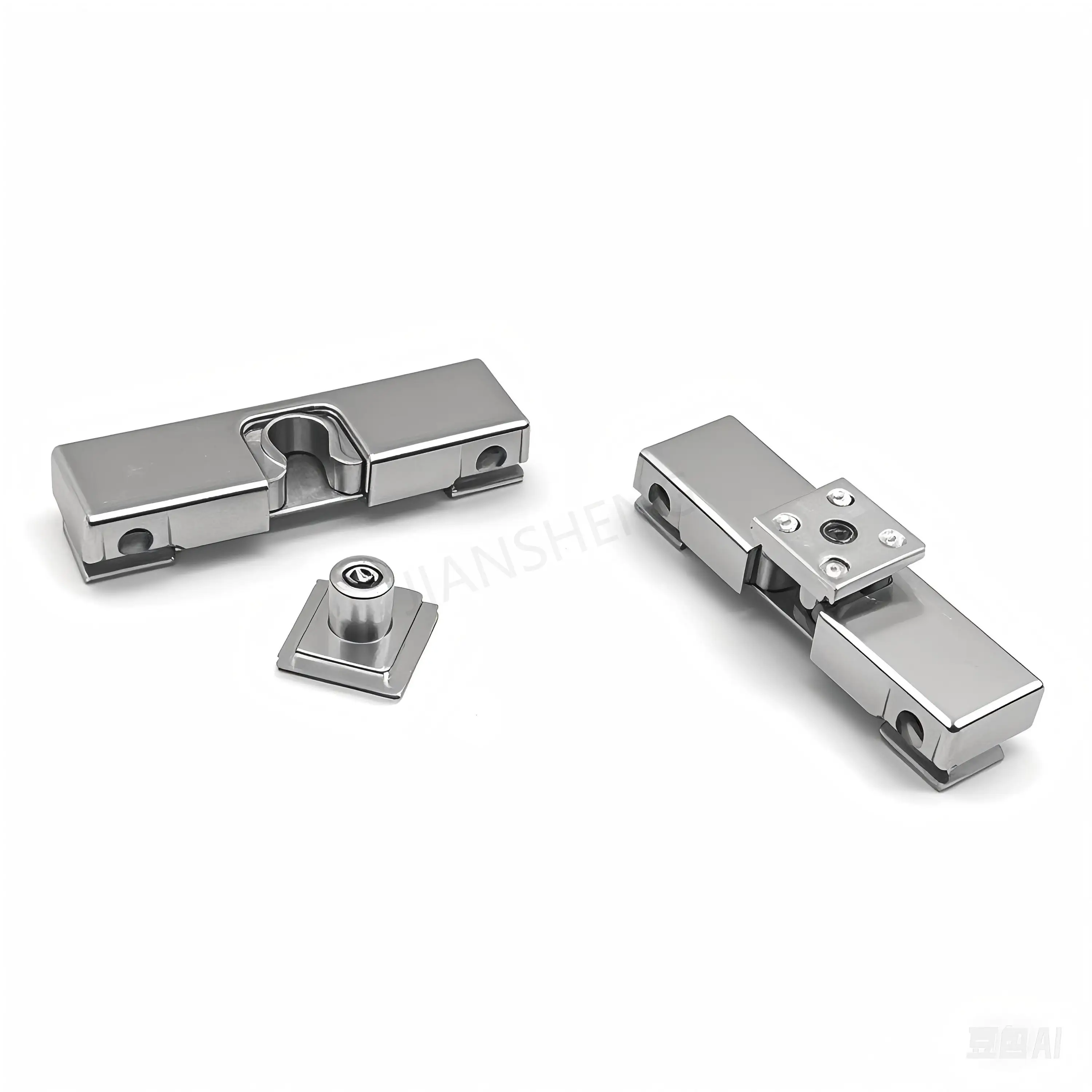 Euro Slot Clamp Clasp Corner Buckle Stainless Steel Door Window Lock Point Perforation-Free Installation Casement Sealing