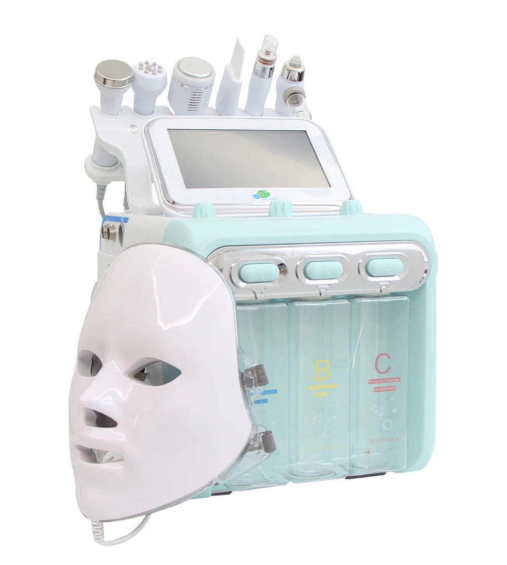 New 7 in 1 H2O2 Hydrogen Dermabrasion Machine Small Bubble Aqua Peel Deep Cleansing Blackhead Remover Hydrating Skin Tightening
