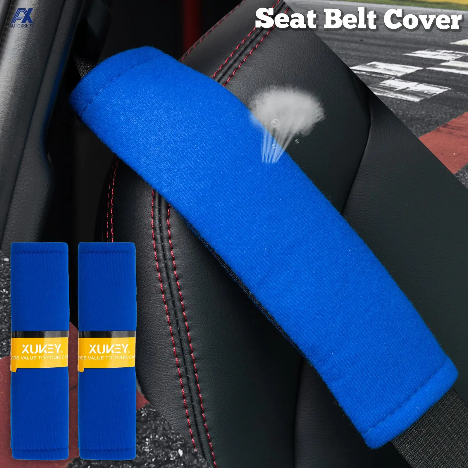 Coussinets de ceinture de sécurité pour véhicule, 2 pièces, en