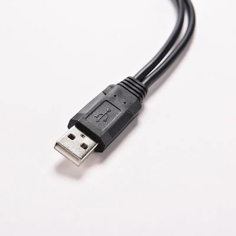 블랙 USB 2.0 A 수 to 2 듀얼 USB 암 잭 Y 스플리터 USB 허브